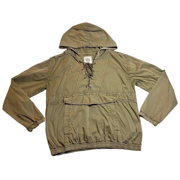 SO Utility Pullover Lace Up Jacket with Hood Size Large Casual Lightweight - Picture 1 of 12